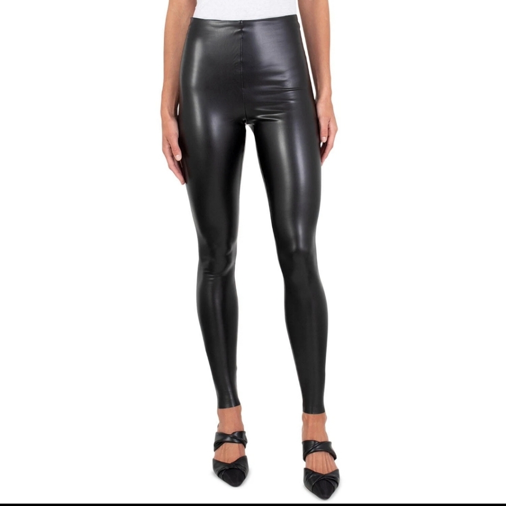 Joie Black Faux Leather Leggings Women's Size 2XL Holiday Wear